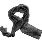 60s/70s VTG Favolosa! Silk Sheer Neck Scarf Cheetah Pattern Cream Gray Black Tan Photo 0