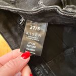 Risen Jeans Distressed Black Straight Leg Jeans Size 27 Photo 4