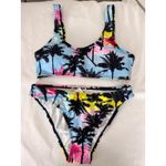 Jordan Emme  Palm‎ Tree Print Bikini Set Swimsuit Tropical Beach Size S Photo 1