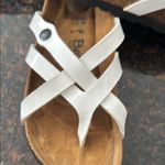 Betula by Birkenstock Vinja White Patent Crisscross Sandals Size 8 Photo 6