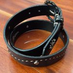 Brighton , Western style, silver grommet, stitched, leather belt, size medium Photo 2