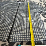 AYR  Mohair Wool Houndstooth print‎ White and Navy Coat Size Large Photo 7