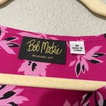 Bob Mackie  Hot Pink Sleeveless Button Front Mini Dress Womens Medium Summer Photo 1