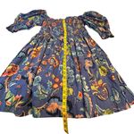 Velvet Tees Velvet by Graham & Spencer Blue Floral Smocked  Mini Dress - Size L Photo 7