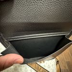 NEW Valentino Orlandi Italian Black Textured Leather Crossbody Purse & Wallet Photo 3