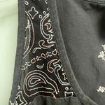 Harley Davidson  Size Medium Womens Black Tank Embroidered Paisley Biker Photo 5