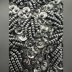 VINTAGE: Handmade kissy lock beaded coin purse. Black Photo 1