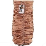 Naked Wardrobe  Brown Tan Bodycon Tube Top Sleeveless Dress Small Photo 2