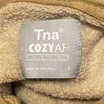 Aritzia  TNA Cozy AF Fleece Brown Long Sleeve Pullover Sweatshirt Hoodie Size XS Photo 2