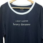 Kate Spade Intimates Light Sleeper Heavy Dreamer Night Shirt Black White Trim Photo 4