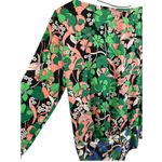 ZARA  Sateen‎ Double Tie Front 3/4 Sleeve Floral Bodysuit Size Medium Photo 6