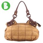 Salvatore Ferragamo TAN & BROWN DISTRESSED EMBOSSED LEATHER W/GANCINI FRINGE Photo 1