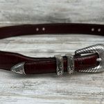 Fossil VTG Leather Conchos Belt 36” Brown Croc Embossed Western Boho Cowgirl Photo 0