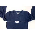 Mountain Lake ‎ Sport Blue V-neck Heavyweight T-shirt sz MEDIUM Minimalist Photo 4