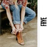 Frye #316 The Amy Lace Up Peep Top Booties Photo 6