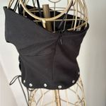 Princess Polly  black lace up corset style crop top size 6 Photo 8