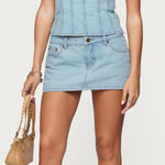Edikted  light wash denim mini skort Photo 0