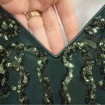 Amelia Couture Emerald Green Sequined Mermaid Dress with lace up back size 2 Photo 8