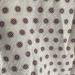 Massimo Dutti  Womens 4 White V Neck Top Medallion Print Corpcore Subtle Photo 3