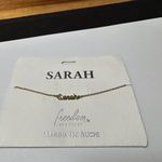 Marina De Buchi Sarah Monogram Name plate Marina Di Buchi Bracelet Adjustable Gold Tone Photo 2