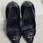 Gucci Pre-Owned Womens Black Polished Leather Pump Heels Size 7B Photo 3