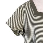 Fashion Bug women’s 22/24W light and dark green striped short sleeves shirt top Photo 2