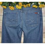 Ladies Seven for All Mankind Wide Leg Crop Vintage Dojo Jeans Size 32 Light Wash Blue Photo 4