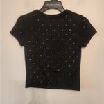 Rue 21  black rhinestone short sleeve top size small Photo 3