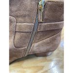Michael Kors Kieran Women's 8 M Brown Suede Cuban Heel Side Zip Ankle Boots Photo 2