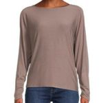 Magaschoni  Women’s viscose blend purple long sleeve top Size M Ruched sleeves Photo 0