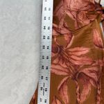 Significant Other Soller Maxi Dress Cut Out Ruffle‎ Tropical Print US 2 Brown Photo 4