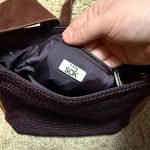 The Sak  Burgundy Crochet Crossbody with Trendy Brown Suede Strap Photo 2