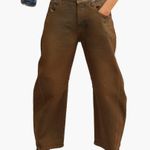 Free People Good Luck Coated High Waist Ankle Barrel Jeans Photo 0