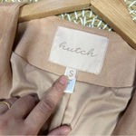 Hutch Anthropologie  Open Jacket Blazer Faux Vegan Suede in Peachy Beige Size S Photo 11