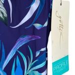 New! Profile by Gottex Floral Lace Up‎ One Piece Blue Size 12 Photo 4