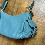 Giani Bernini Y2K Blue Leather Shoulder Bag Buckle Straps Photo 8