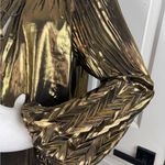 
JOHNNY WAS Pleated Blouse In Golden Gem Size Large. Photo 3