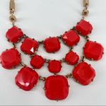 Stella & Dot J. Crew Olivia Bib Necklace‎ Statement Faceted Epoxy Orange Gold Preppy Photo 10
