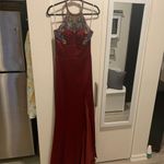 Sherri Hill Burgundy Red Rhinestone Satin Pageant Dress Size 6 Photo 11