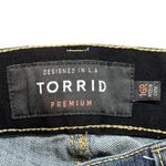 Torrid Bombshell Skinny High Rise Destructed Denim Jeans Size 16R Photo 4