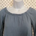 Lulu’s‎ powder blue over shoulder flare sleeve top Photo 2