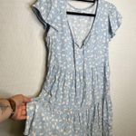 Arizona Jean Co. Blue Daisy Floral Print Tiered Dress Womens Size M‎ Casual Size M Photo 0