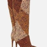 JustFab Steal My Heart Animal print High Heel Boot Size 9 NWOB Photo 0