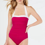 Ralph Lauren Lauren Tummy Control Ruched Halter Bel Air One Piece Swimsuit 6 Photo 0