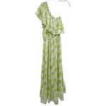 MISA Los Angeles Rumi One Shoulder Midi Dress Green White Honeydew Blossom Small Photo 7
