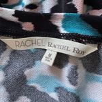 Rachel Roy Cold Shoulder Blue Pink Black Blouse Top Size M Photo 4