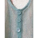 Simply Noelle Swim Coverup S/M Aqua Blue Sheer Lace Trim Summer Coquette Photo 8