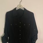 Spense Black Shirt Dress with Gold Buttons Size 12 Photo 1
