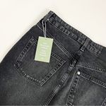 H&M NWT  Long Denim Frayed Hem Raw Edge Skirt in Washed Black | Size XS Photo 8