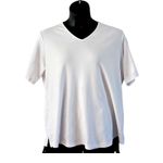 Isaac Mizrahi Women’s White Cotton Top Size 2X – Classic Scoop Neck Tee NWOT Photo 1